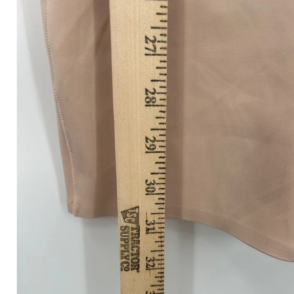 ThirdLove Womens Sculpting Mid-Thigh Bodysuit Shapewear Beige Tan NWT Size M